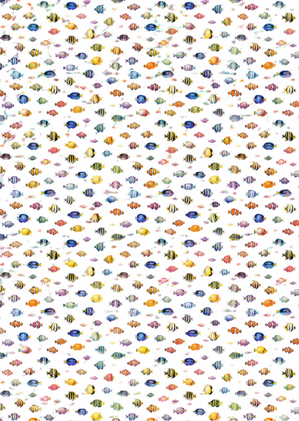 Feuilles de Transfert poissons