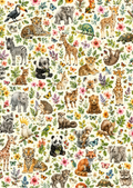 Feuilles de Transfert animaux savanes