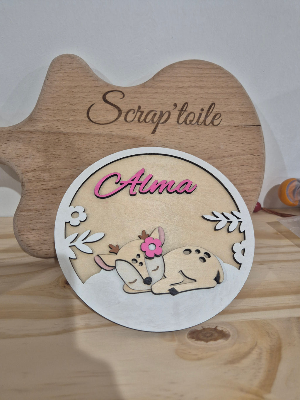 Plaque personnalisé biche