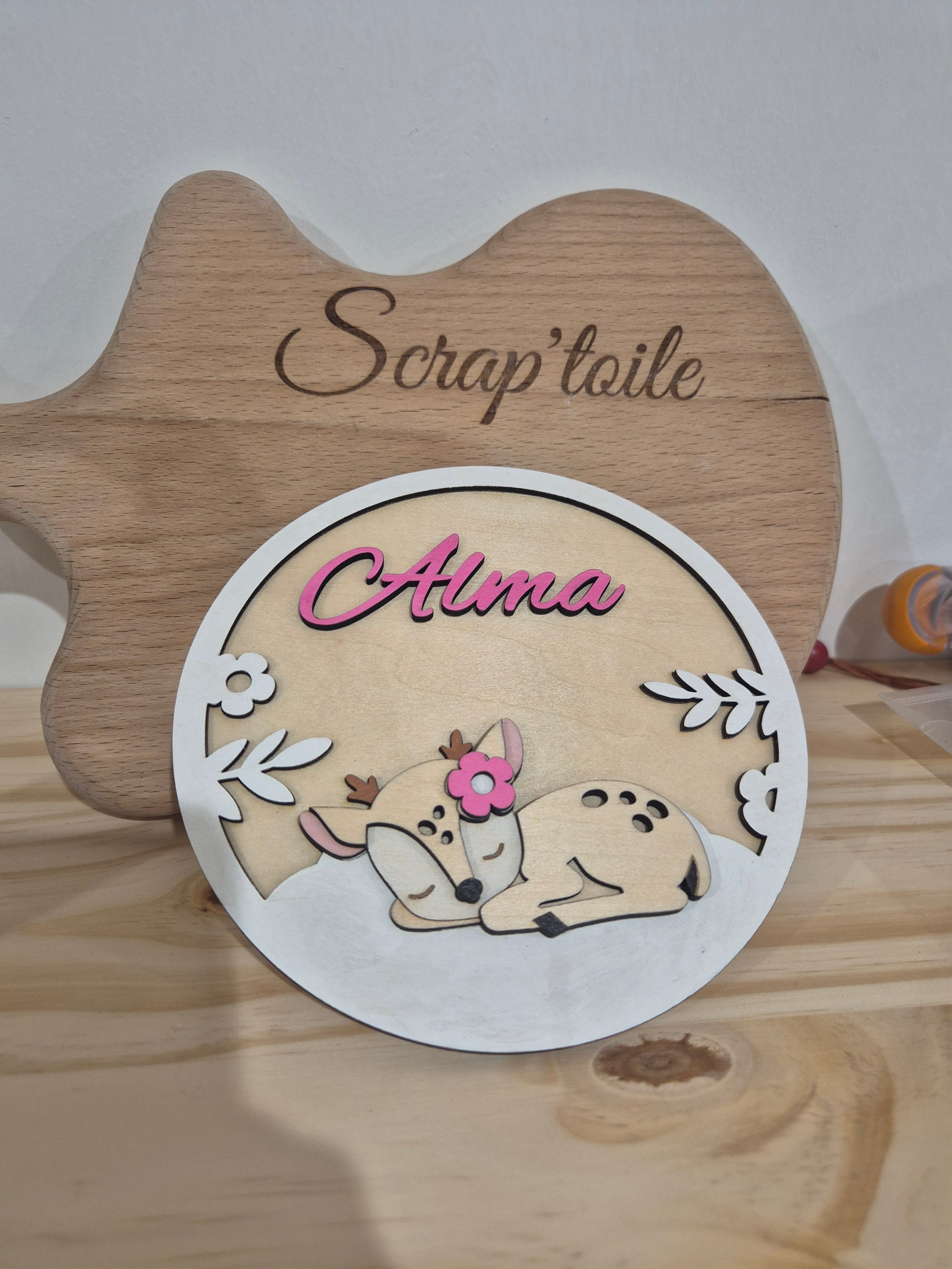 Plaque personnalisé biche